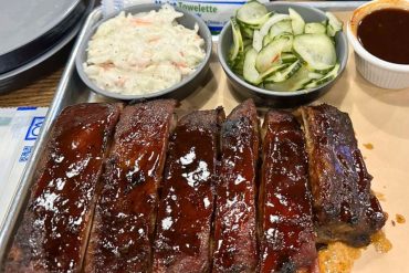 BBQ St. Louis Ribs at Lost Cowboy Brewing in Nashua, New Hampshire