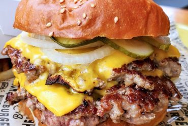 Double Cheeseburger at Black Cow Burgers & Fries in Portland, Maine
