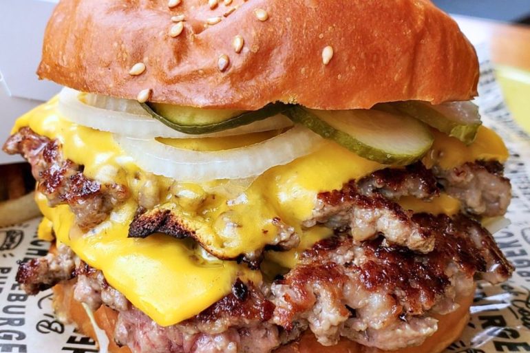 Double Cheeseburger at Black Cow Burgers & Fries in Portland, Maine