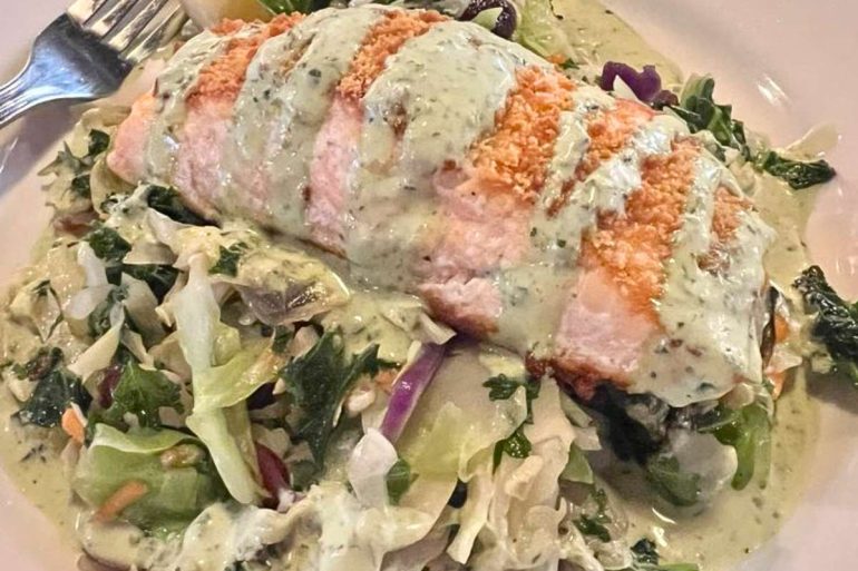 Parmesan Salmon at Novo Dolce in Bowling Green, KY