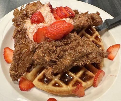 Chicken and Waffles at Tracy's Family Restaurant in Great Falls, MT