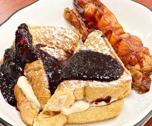 Blueberry Cheesecake French Toast at The Love of Grub in Clifton, NJ