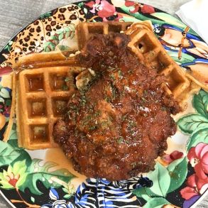 Chicken and Waffles at The Love of Grub in Clifton, New Jersey