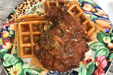 Chicken and Waffles at The Love of Grub in Clifton, New Jersey