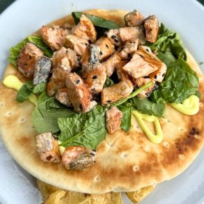 Salmon Pita at Beak Restaurant in Sitka, AK
