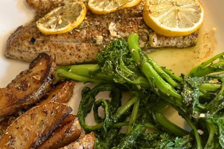 Garlic Lemon Barramundi at Grey Fox Grille in Dover, Delaware