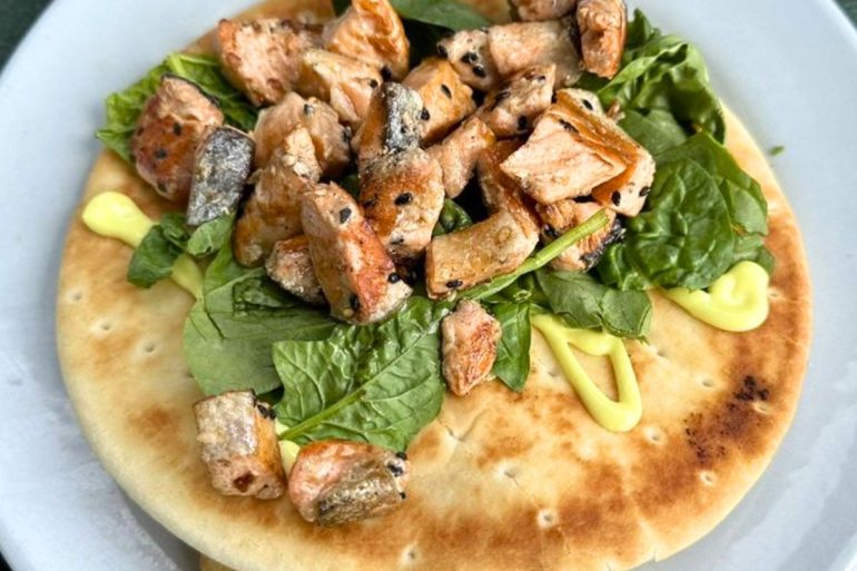 Salmon Pita at Beak Restaurant in Sitka, AK