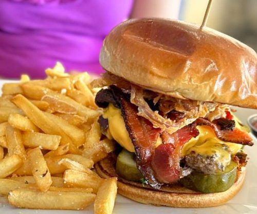 The Whiskey Bourbon BBQ Burger at The Spot Neighborhood Grill in Scottsdale, Arizona
