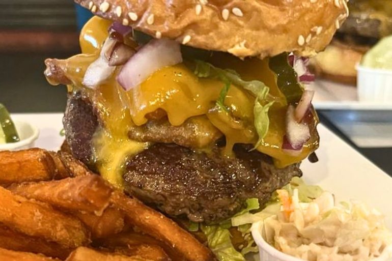 Mount Hood Burger at Boss Burger in Norwalk, Connecticut