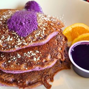 Ube Pancakes at West Hill Deli in Auburn, WA