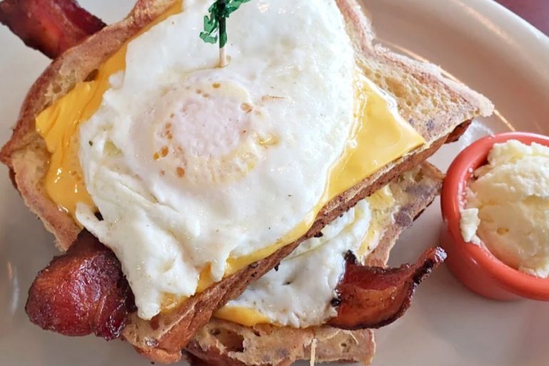 The French Toast Club at Scrambled Diner in Dyer, IN