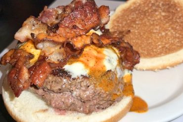Buffalo Blue with added bacon at Krug's Tavern in Newark, NJ