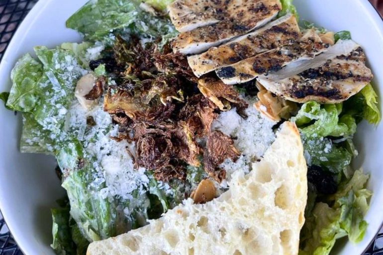 Brussels Sprouts Caesar Salad at Provisions Lot F in Ames, Iowa