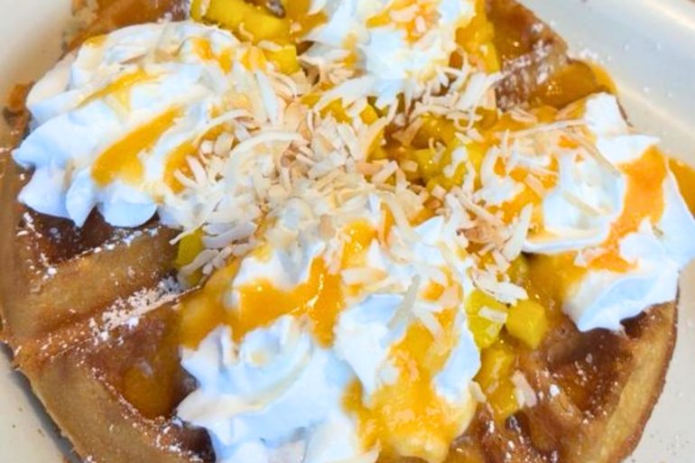 Hawaiian Waffles at Jacobo’s Coffee House in Sparks, NV