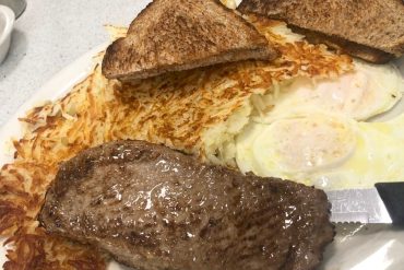 Steak and Eggs at Morg's Diner in Waterloo, Iowa