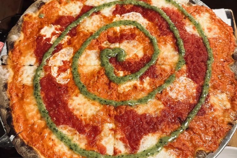 Tie Dye Pizza at Rubirosa in New York, New York