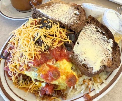 Mexican Omelette at The Pancake Place in Green Bay, Wisconsin