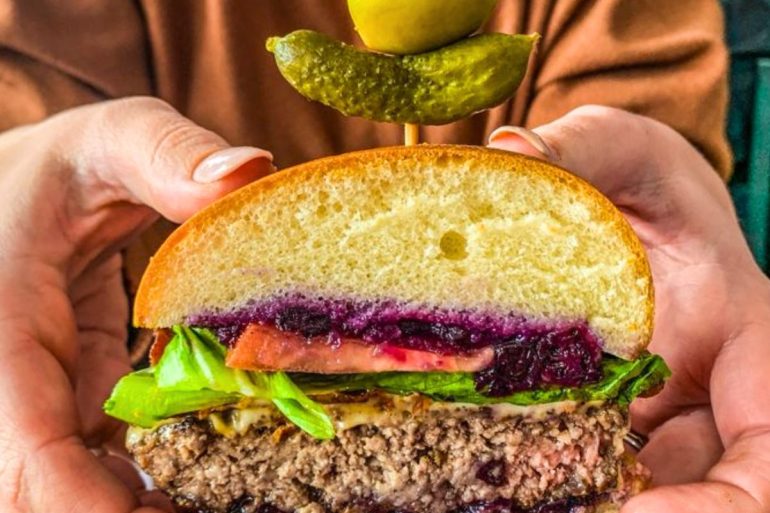 Blueberry Bacon Burger at North Bar in North Little Rock, Arkansas