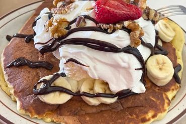 Banana Split Pancake at The Pancake Place in Green Bay, Wisconsin