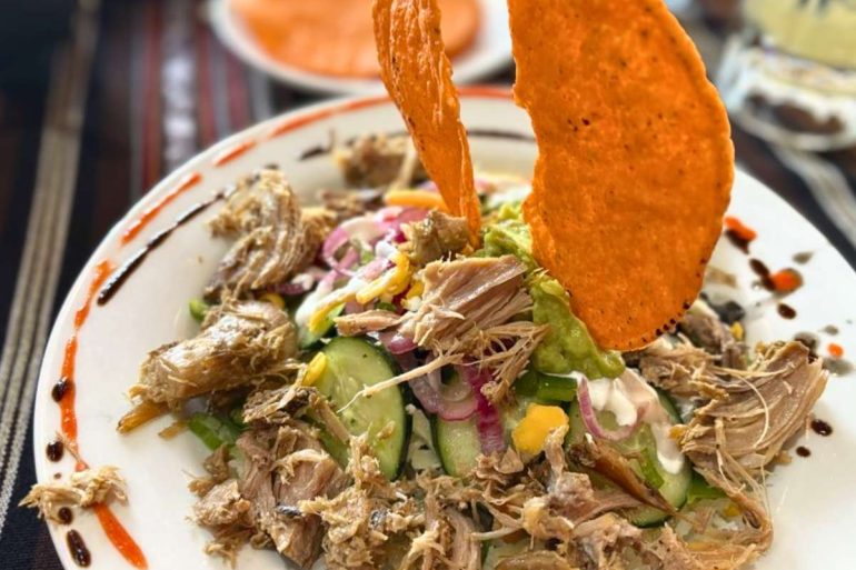 El Plato Cubano with pork at Rolando's Restaurante in Fort Smith, AR