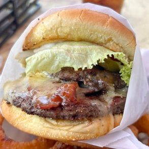 Bourbon Bacon Burger at Main Street Burger in Meridian, ID