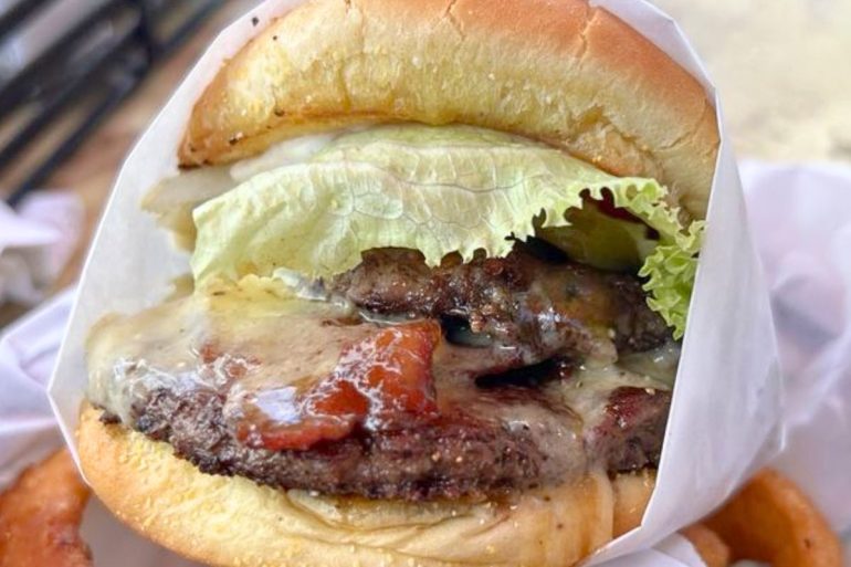 Bourbon Bacon Burger at Main Street Burger in Meridian, ID