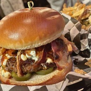 Bleu Burger at Dempsey's Burger Bar in Wichita, Kansas