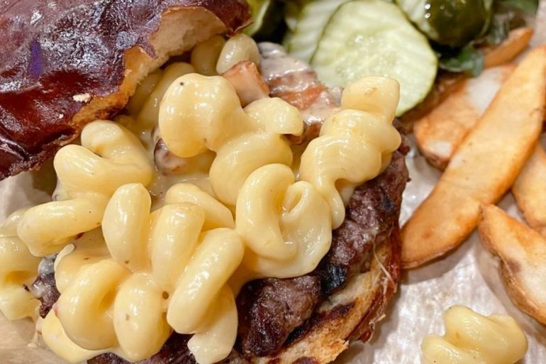 Mac Attack Burger at Elgin Public House in Elgin, Illinois