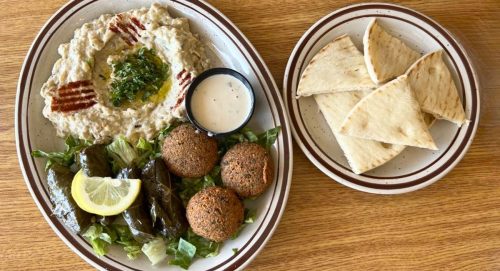Appetizer Sampler with Spicy Hummus Sara’s Cafe & Grill in Roswell, New Mexico