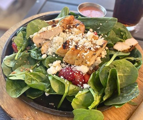 Strawberry Feta & Spinach Salad at Cunningham's on the Lake in Kearney, NE