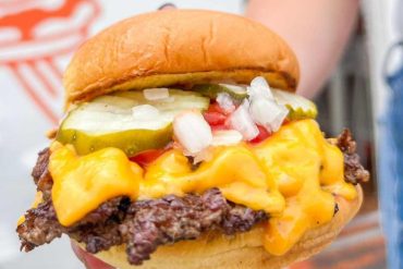 huge burger at proudly serving in long beach california