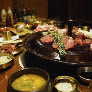 beef grilling at blacksmith bbq in bayside NY