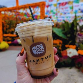 Aaktun Coffee & Bar - Iced Autumn Blaze Latte with Cold Foam