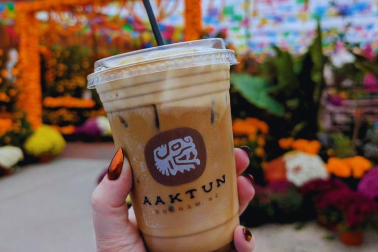 Aaktun Coffee & Bar - Iced Autumn Blaze Latte with Cold Foam