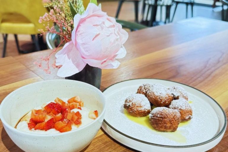 Lady Elaine - Coconut Panna Cotta and Ricotta Fritters
