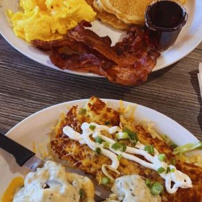 Biscuits Cafe - Biscuit and Gravy, Pancake Combo