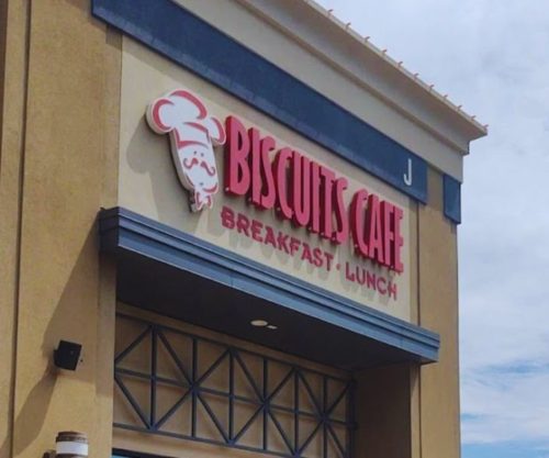 Biscuits Cafe - Store Sign