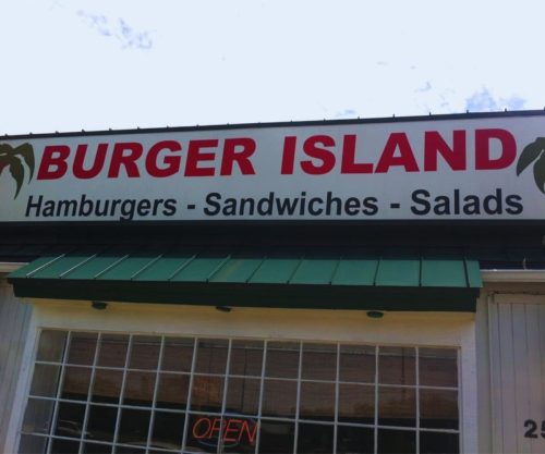 Burger Island - Store Sign