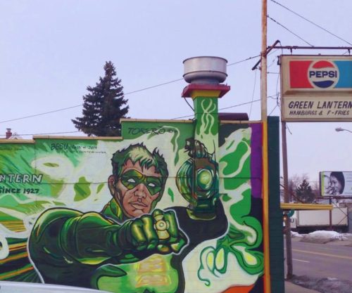 Green Lantern - Store Sign & Mural