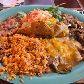 Food at La Nueva Casita Cafe located in Las Cruces NM