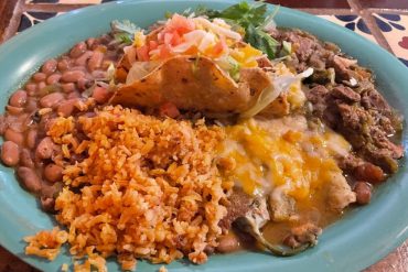 Food at La Nueva Casita Cafe located in Las Cruces NM