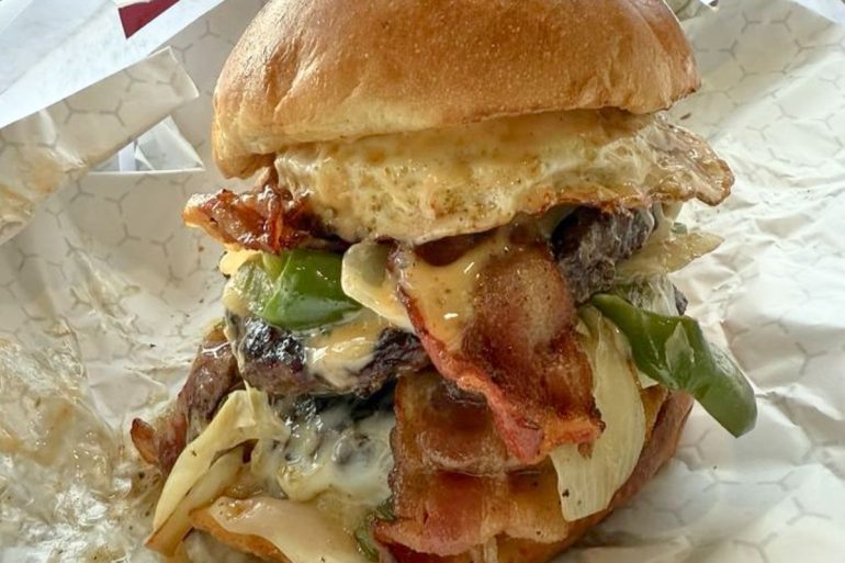 Lee's Burger at Lee's Burger Place in Newton Centre, Massachusetts