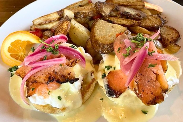 Smoked Salmon Benedict at Toasted & Roasted in Henderson, NV