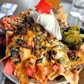bison nachos at Tamarack Brewing Company in Missoula, MT