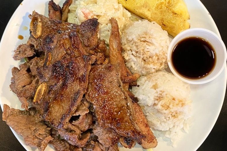 Hawaiian BBQ Mix Plate at Alohana Hawaiian Grill in Ankeny, Iowa