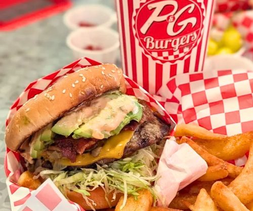 Avocado Bacon Cheeseburger P&G Burgers in Colton, CA