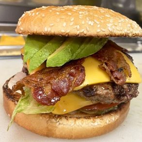 Avocado Bacon Burger at Tommy's Burger California Style in Memphis, TN