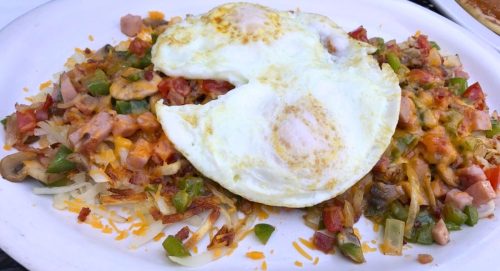 Trashy Greek Breakfast at Landmark Grill in Midvale, Utah