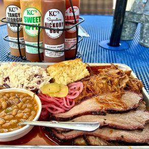 meal at KC's BBQ Shack in Manchester, NH