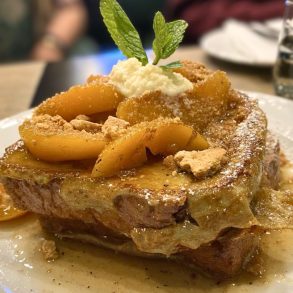 Peach Cobbler French Toast at Butterface in Las Vegas, Nevada